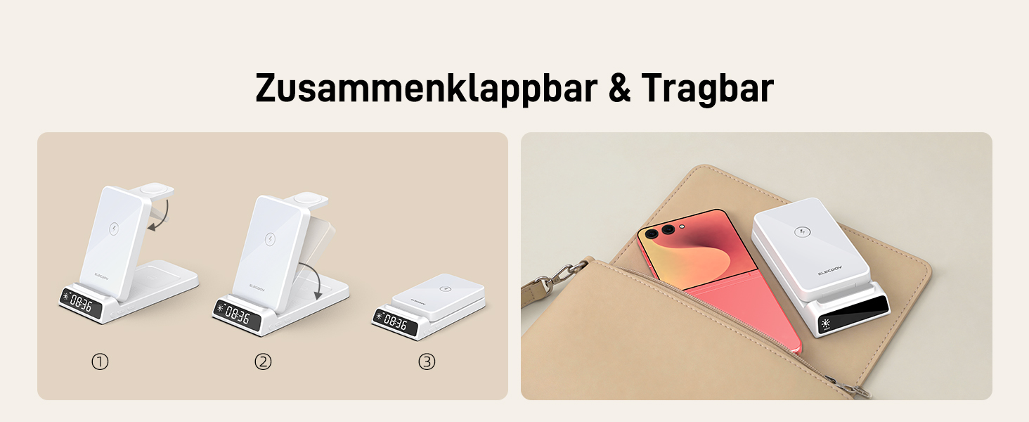 Бездротовий зарядний пристрій 3-в-1 для Samsung Galaxy S26/S25/Z Fold 7/Flip 7, Galaxy Watch 8/7/6/5 Pro та Buds 3/2 - білий