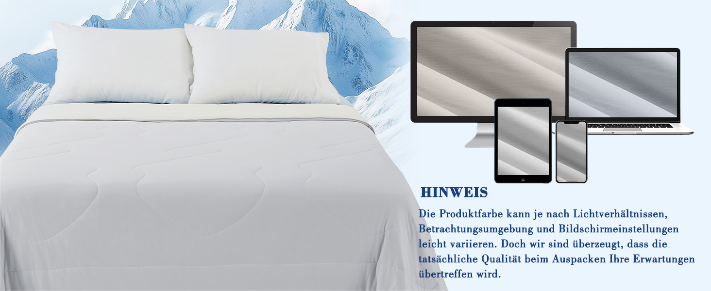 Охолоджуюча ковдра EMME Arc-Chill Q-Max 0.45 (155x220 см, світло-сіра) - літня дихаюча ковдра з ефектом охолодження