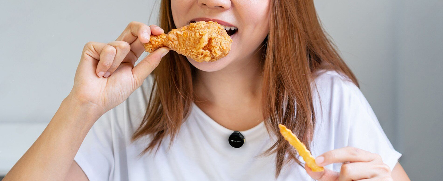 NearStream Бездротовий петличний мікрофон для iPhone/Android, AWM25T, Lightning/USB-C, шумозаглушення, 24 години роботи, для стрімінгу, влогів, подкастів