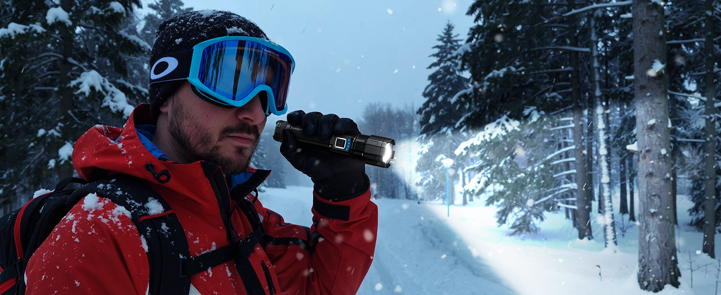 Ліхтар LED акумуляторний XHP70.2 1000000 люменів, 5 режимів, IP67, Zoom, для кемпінгу та активного відпочинку