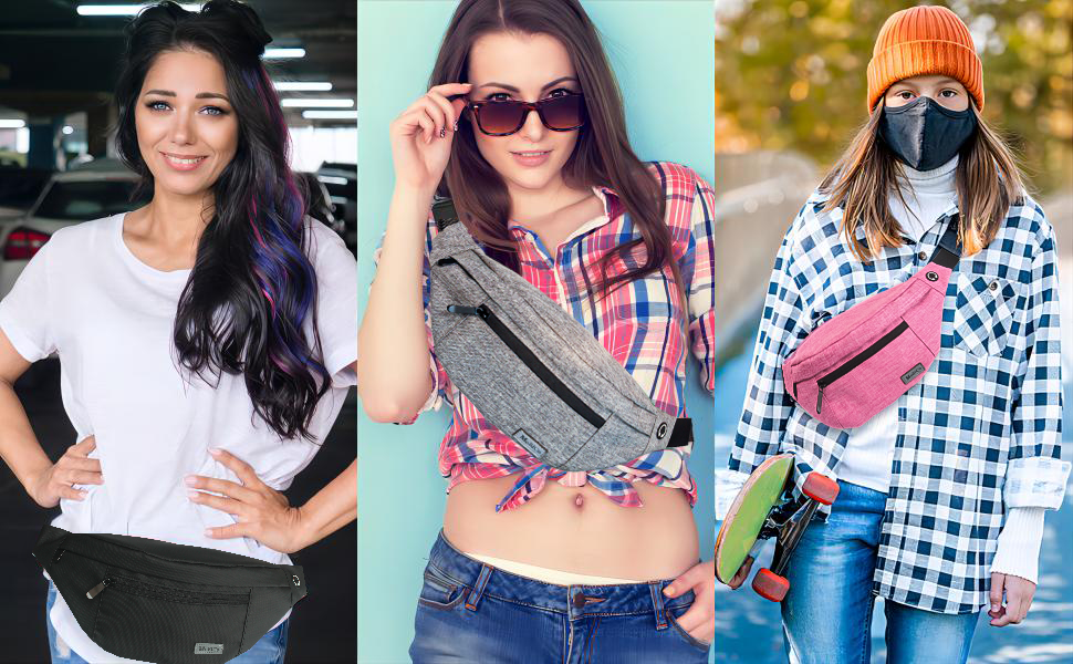 Спортивна поясна сумка на пояс для чоловіків та жінок, водонепроникна, для бігу, кемпінгу, тренувань, велосипеда, рожевого кольору