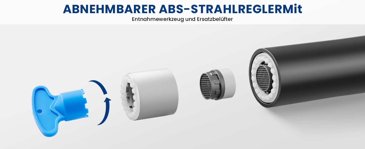 Змішувач кухонний CECIPA з витяжною лійкою, чорний, нержавіюча сталь, 360° обертання, 2 режими струменя