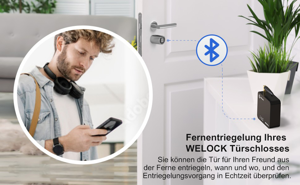 Розумний BLE шлюз WELOCK WIFIBOX 3 для віддаленого керування дверними замками, сумісний з Alexa, безпечний контроль доступу до електронних замків