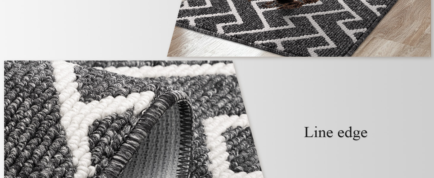 Килимок для дому Black 50 x 80 см, вологостійкий, антиковзаючий. Підходить для входу, коридору, саду, дому та тварин. Прямокутна форма, чорний колір