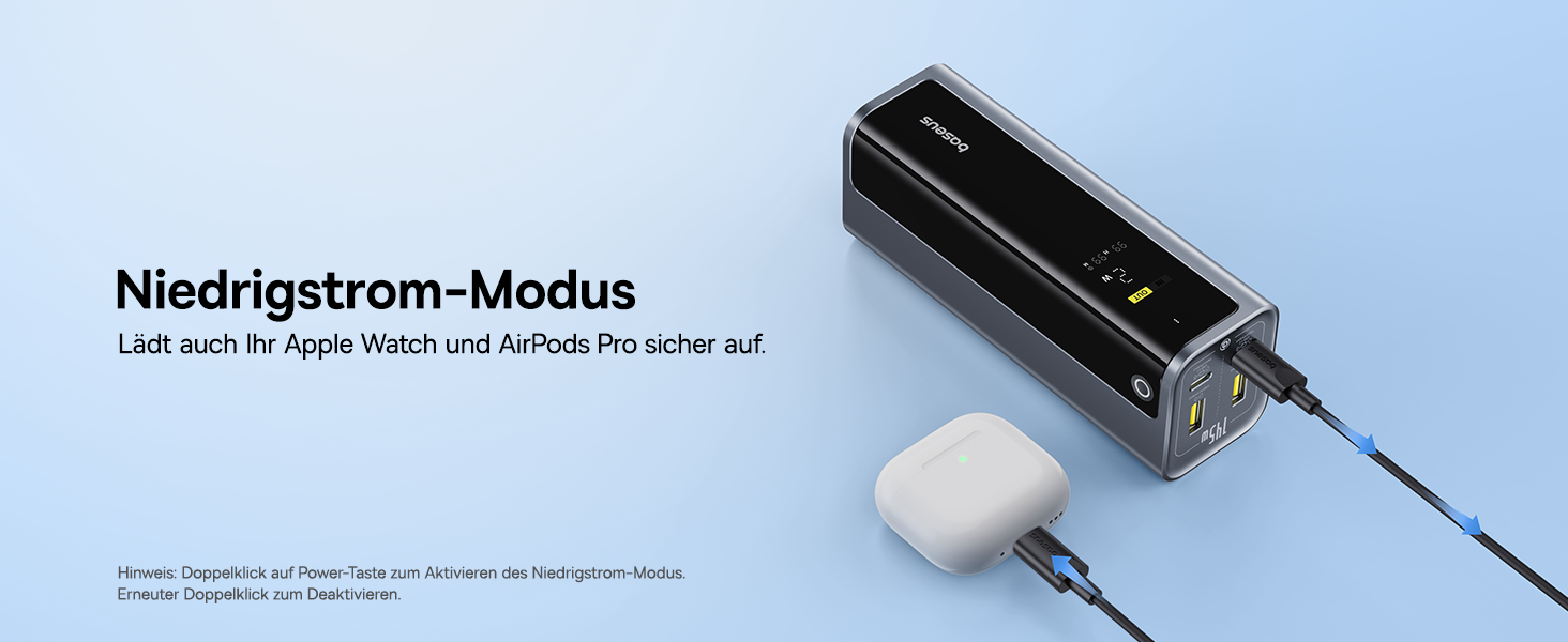 Power Bank Baseus EnerGeek 145W 20800mAh з 2x USB-C PD 3.0 (100W) та Digital Display для Ноутбуків, MacBook, iPhone, Samsung, SteamDeck