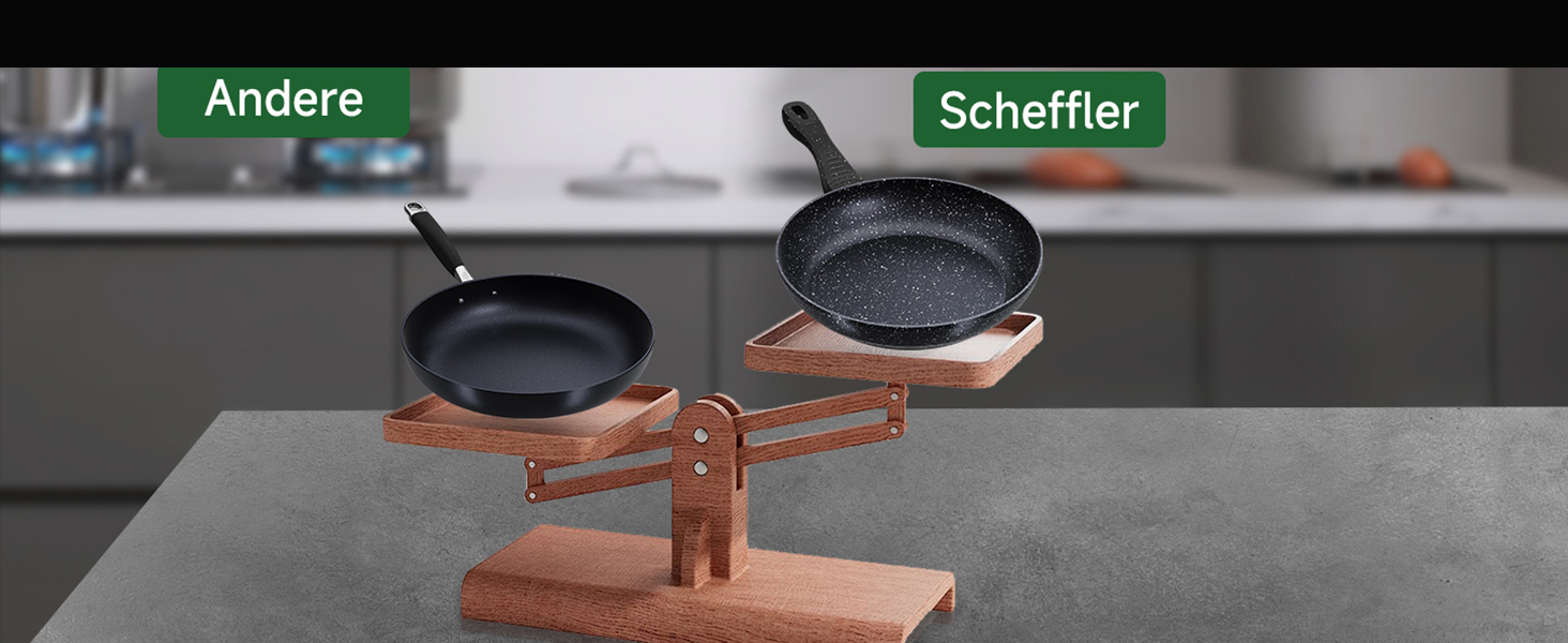 Scheffler Nonstick Fry Pan Set - 20/24/28cm - Compatible with All Cooktops