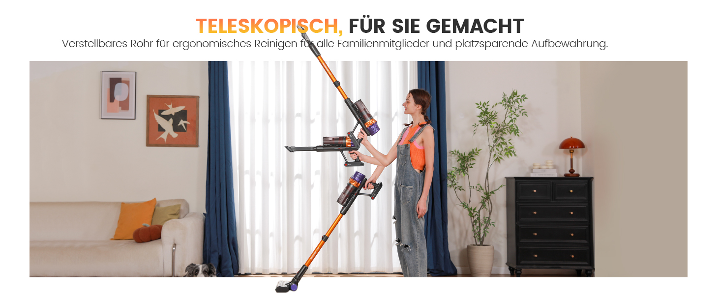 Бездротовий акумуляторний пилосос AlloyMove A05: 50000Pa, 550W, 80 хвилин, LED-дисплей, антизаплутана щітка, 7-ступенева фільтрація, для тварин, твердих поверхонь та килимів