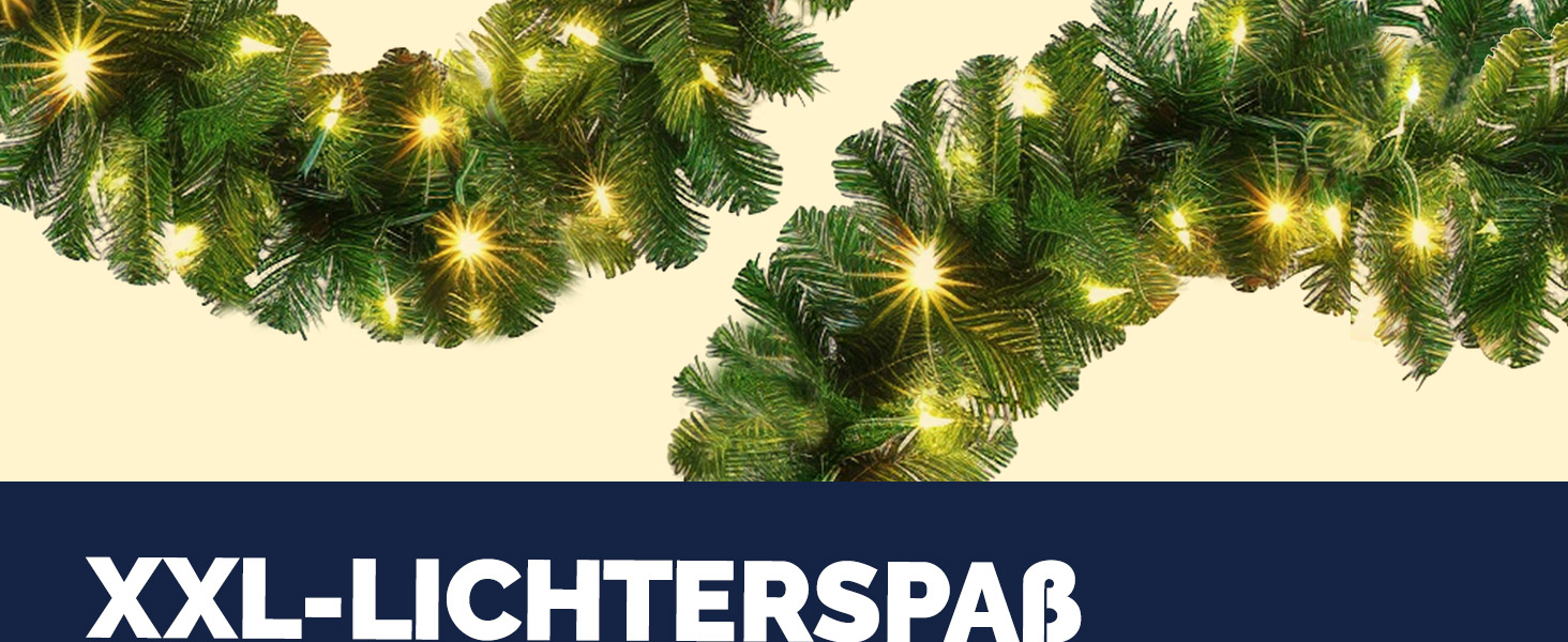 Гірлянда святкова CASARIA 5м, 100 LED, тепле біле світло, для прикраси дому та саду