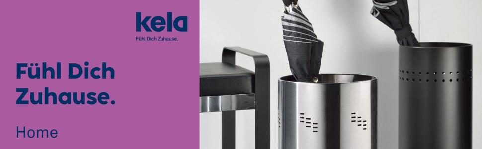 Підставка для парасольок kela SWING з піддоном для води, нержавіюча сталь матова, темно-сіра, висота 50 см