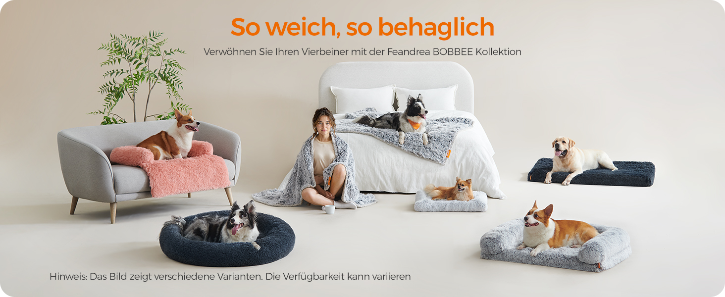 Крісло-лежанка для собак Feandrea, м'яке, 65 x 45 см, плюшеве, машинне прання, багатофункціональне, Ombré Grey