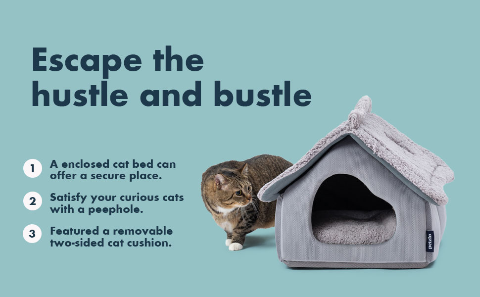 Будиночок для кота - затишний притулок знімним матрацом та килимком. Зроблений з вапняку.