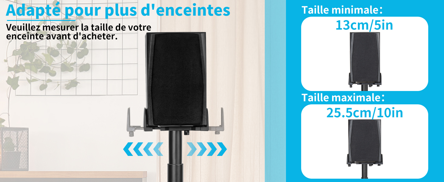 Регульовані підставки для акустики SB-204: пара підставок для сателітної та поличкової акустики, до 5 кг, з кабельним каналом