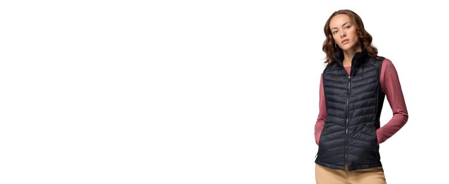 Жіночий жилет Columbia Powder Pass 3 Hybrid - тепла пуховка, чорний (XS)