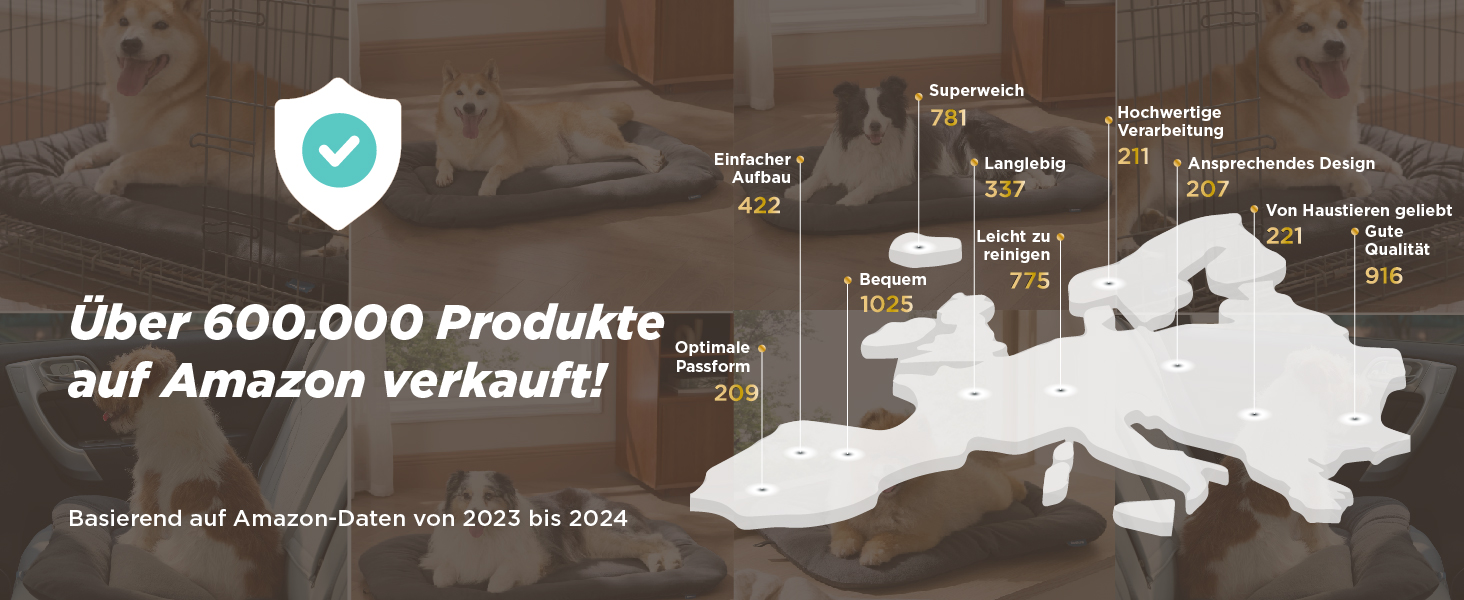 Килимок для собак BEDSURE середнього розміру - м'який, зручний, з неслизьким дном, 74x46 см, темно-сірий