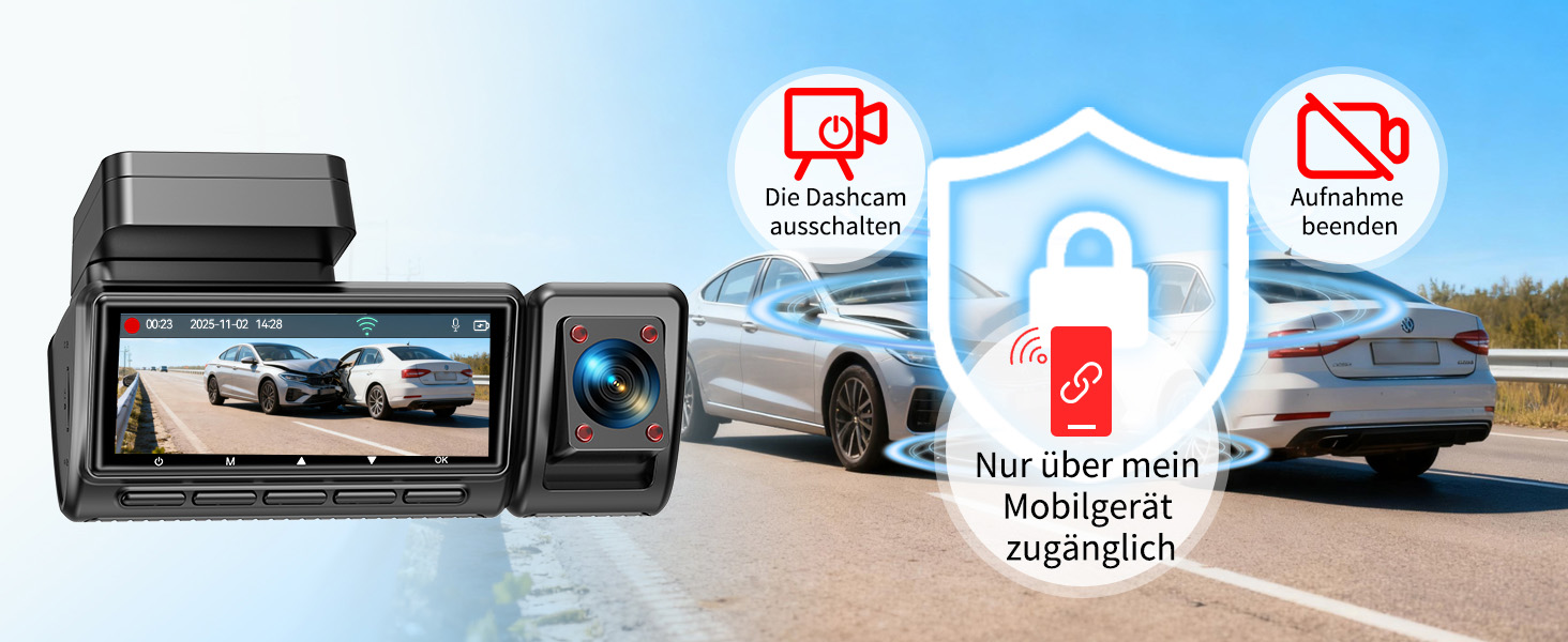 Автомобільний відеореєстратор 4K/1080P 4-канальний (передній, задній, внутрішні) з SD-картою 64ГБ, 3