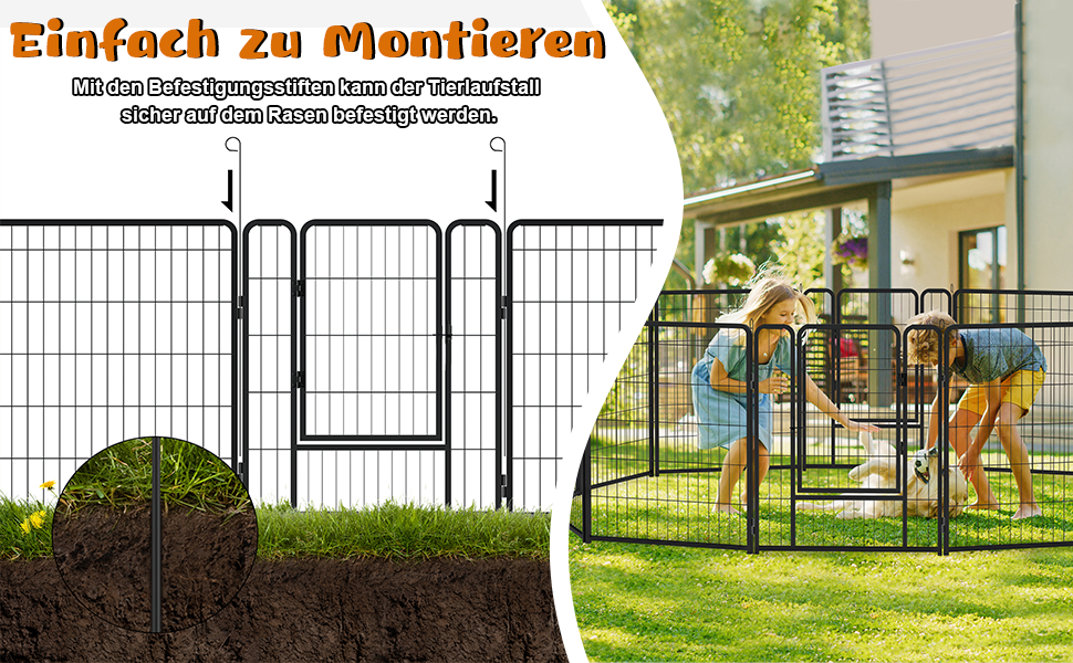 Забіг для цуценят Froadp 6-TLG, вольєр для собак, огорожа для цуценят 65x80 см, 6 елементів