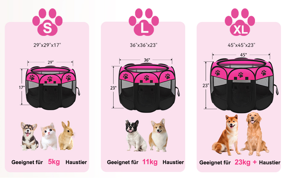 Переносний вольєр для цуценят, вольєр для собак, складаний вольєр для котів, вольєр для цуценят для дому, вольєр для собак, котів, кроликів, 74 x 74 x 43 см (Сірий)