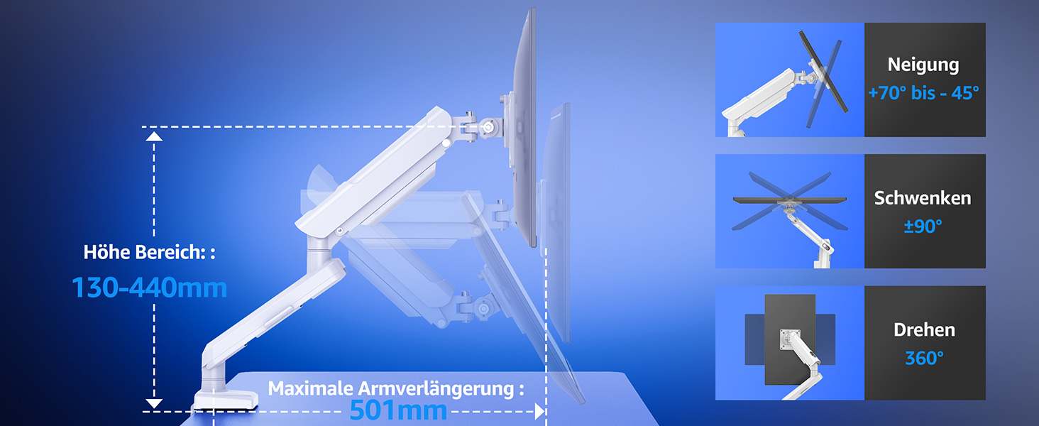 Кріплення для монітора ELIVED EV6011W: регульована підставка для моніторів 13-32