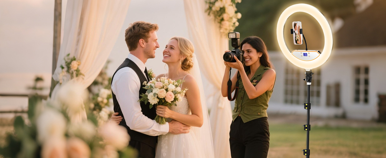 Кільцеве світло 22 дюйма з штативом 175 см, LED дисплей, 2 USB порти, регульована яскравість, для фото та відео, TikTok, макіяж, тату, б'юті-блогер, стиліст, барбер, фотограф, чорний