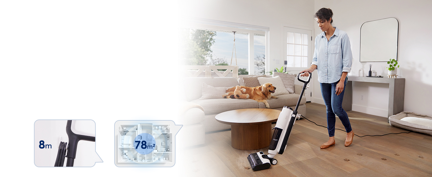 Бездротовий пилосос Tineco S5 Combo: ідеальний для шерсті тварин та липких забруднень, легкий, тихий, з інтелектуальним дисплеєм