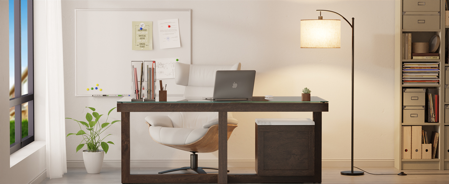 LED торшер GLUROO для вітальні з пультом дистанційного керування, сучасний, з 3 кольорами, регульована яскравість, диммування, з вимикачем на ніжці