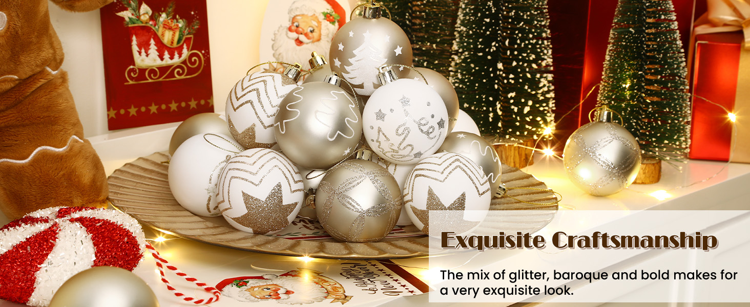 Набір прикрас для ялинки Shareconn 30 шт. 60 мм (Червоний & Золотий)