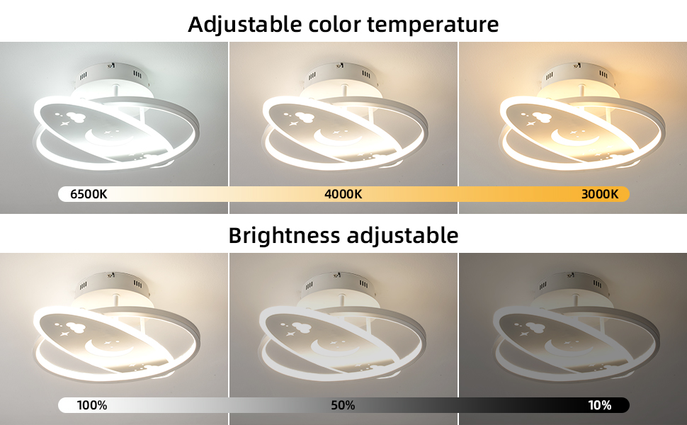 LED Ceiling Light Children's Room Lamp Ceiling, Dimmable Children's Room Ceiling Light with Remote Control, 32W Children's Room Ceiling Light Clouds for Living Room, Bedroom (40cm, Warm White Dimmable)