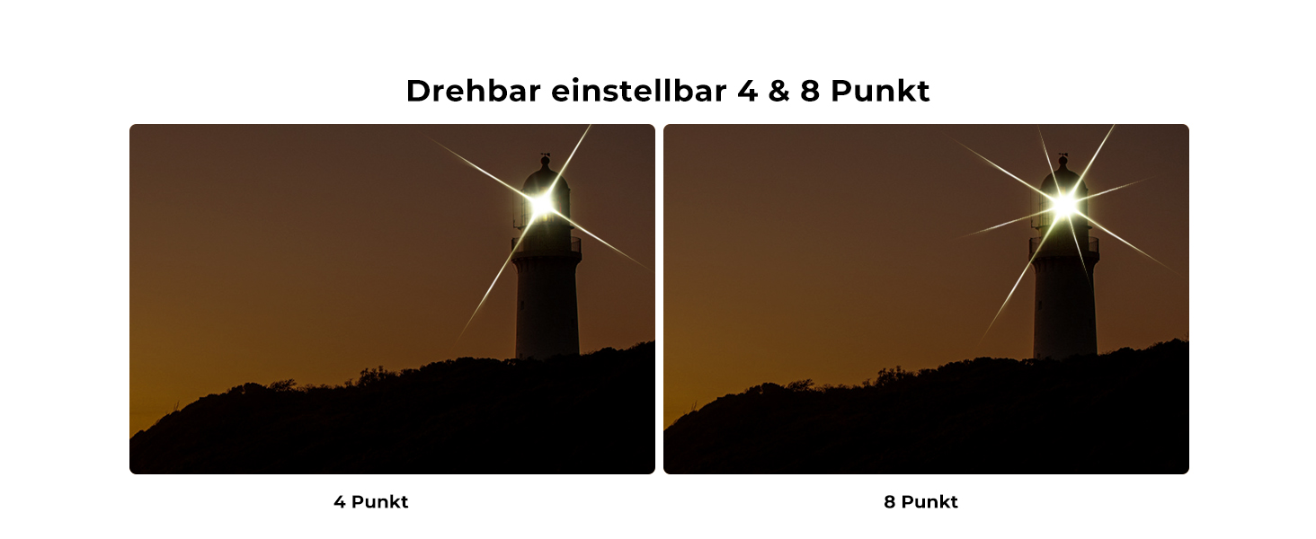 Фільтр-зірка K&F CONCEPT 52mm з 4/8 променями для ефектів зіркового світла (Nano-Klear)