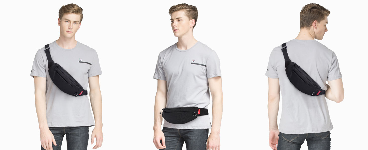Поясна сумка TYNAT для туризму та спорту (сіра, блакитна), T201
