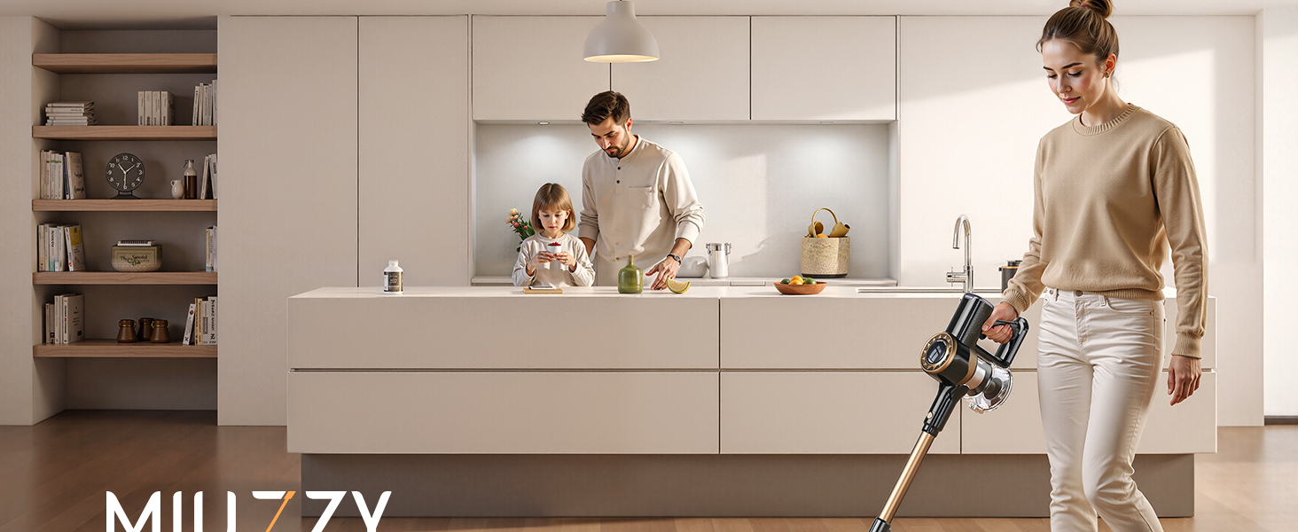 Бездротовий пилосос P2 Akku Sauger Stabstaubsauger: потужний, для тварин, килимів, твердих підлог, з антизаплутувальною щіткою та зеленим підсвічуванням