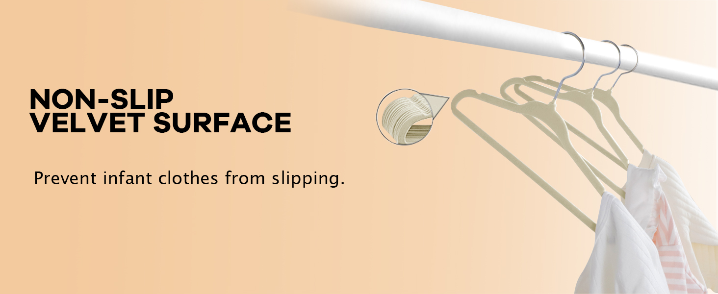 Плечики для дитячого одягу ManGotree з велюру, 30 шт. з обертовим гачком, плечики для дітей та дитячого одягу, бежеві