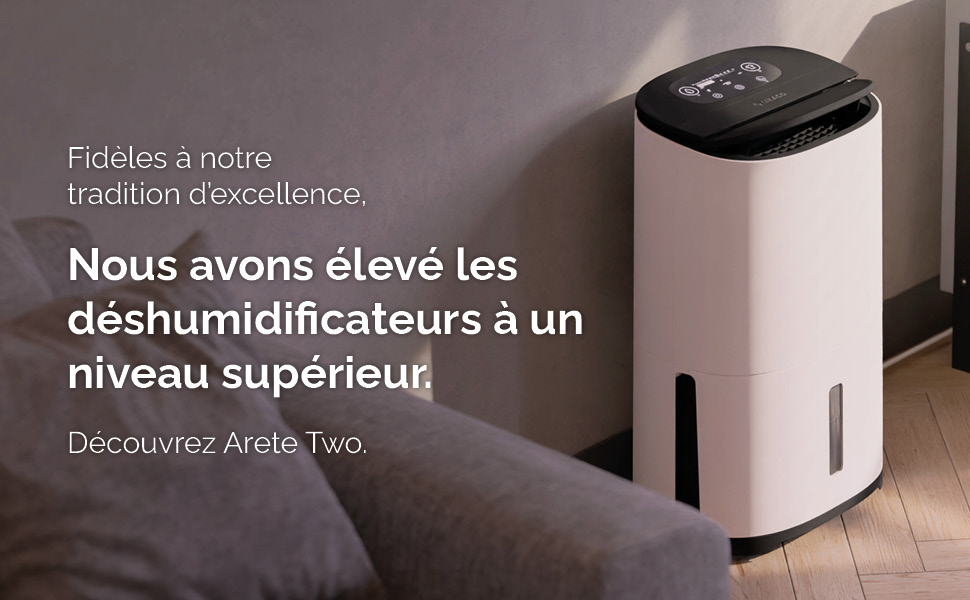 Зволожувач повітря MeacoDry Arete One 6L з очищувачем повітря | Тихий (32 dB), H13 HEPA-фільтр, для спалень та кімнат | 1.8L резервуар