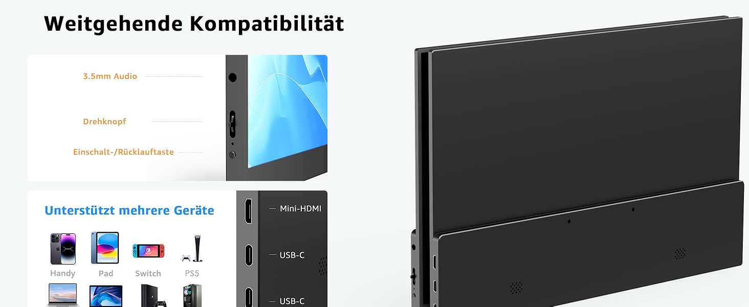 Портативний монітор Yodoit 17.3