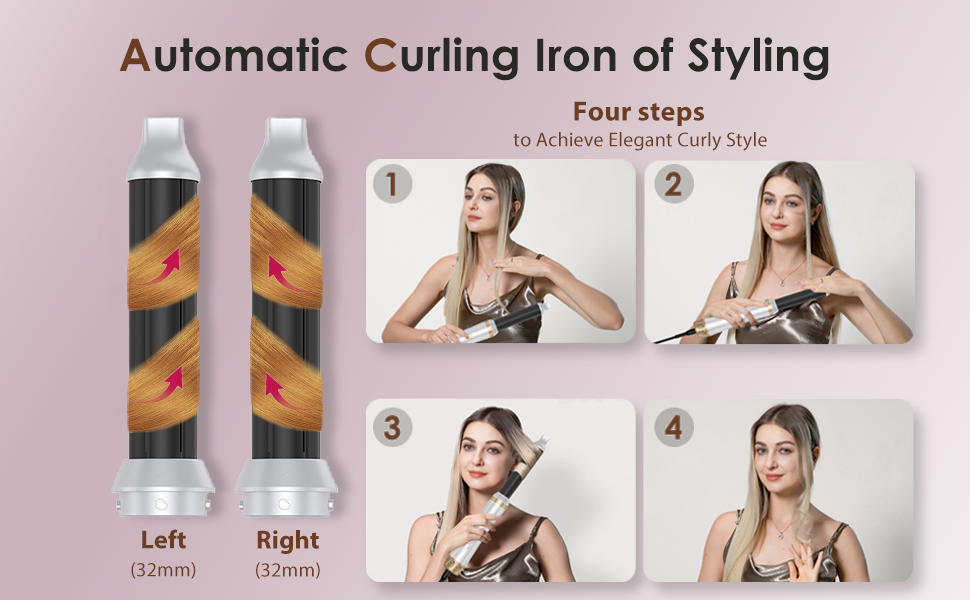 Набір Airstyler Blanco: фен-щітка, плойка для локонів, 1000W, багатофункціональний, для укладки, сушки, об'єму