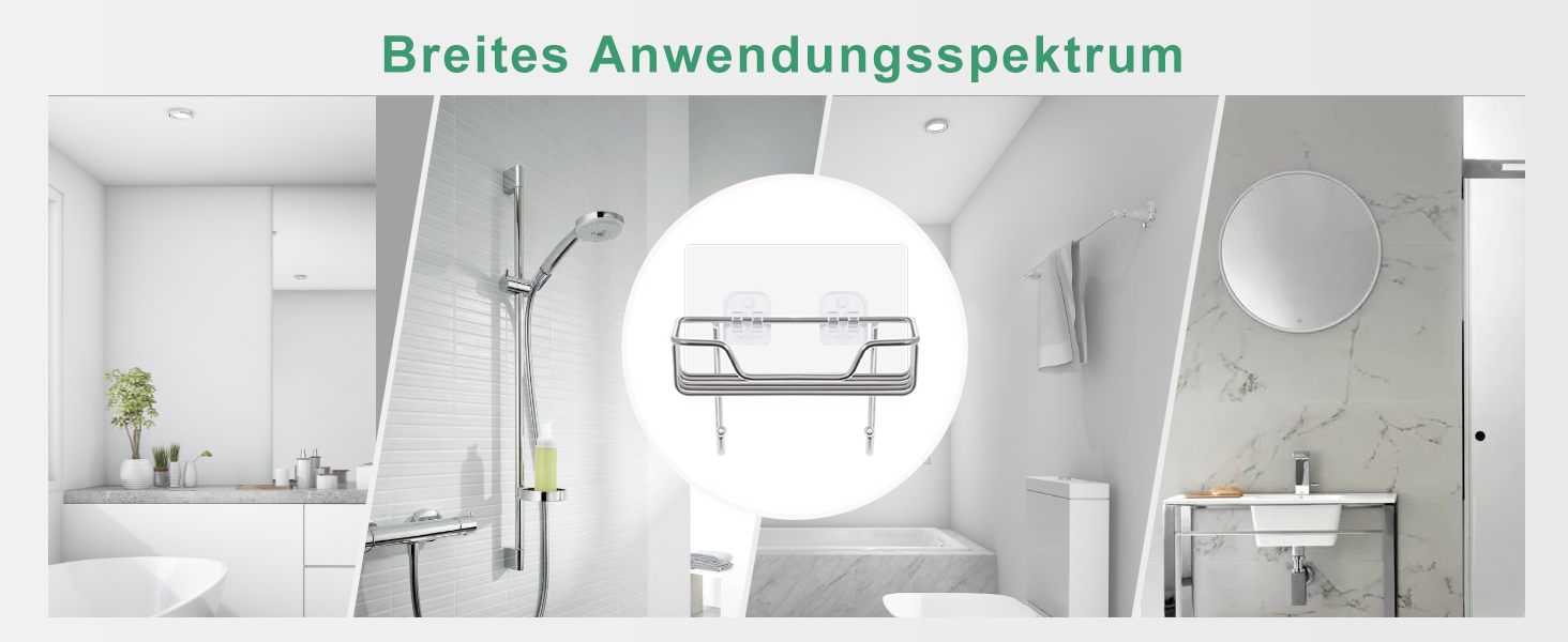 Тримач для мила без свердління Uten, нержавіюча сталь, самоклеючий, з 2 гачками, для душу, ванної, кухні (сріблястий, 2 шт.)