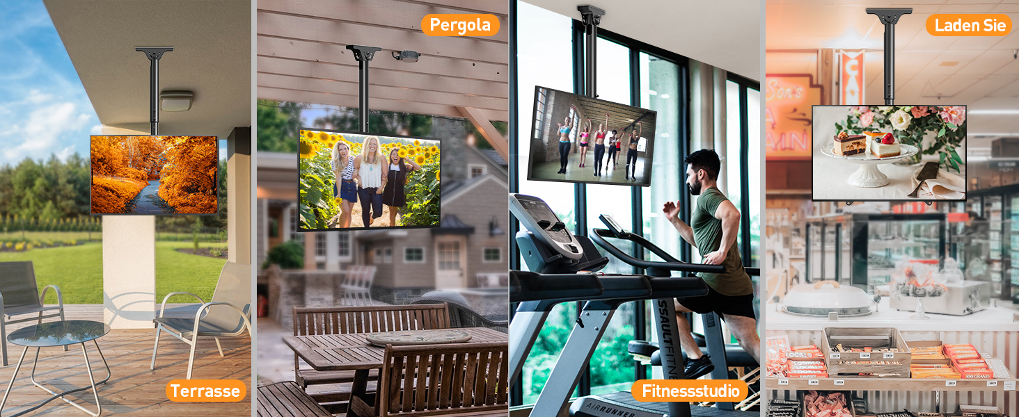 ELIVED Adjustable TV Wall Mount for 24-65 Inch Flat & Curved TVs - VESA 400x400, 45kg Capacity