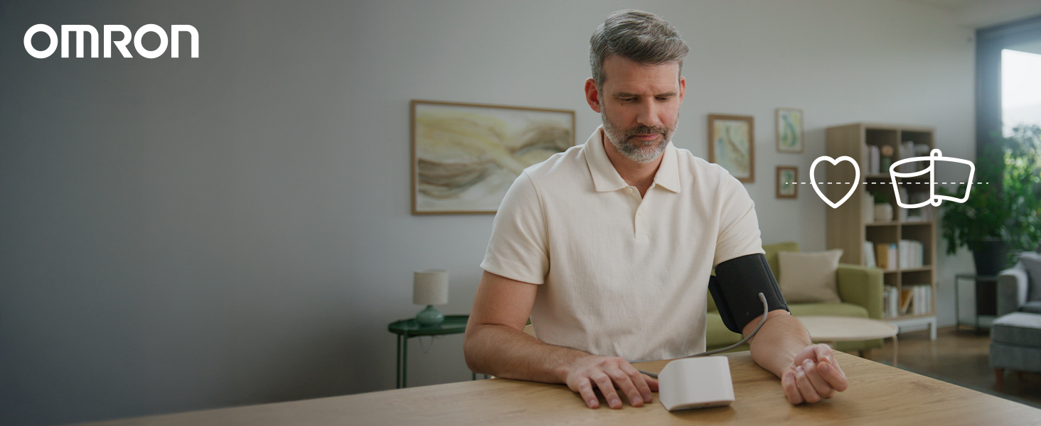 Тонометр OMRON X2 Essential - цифровий, для вимірювання артеріального тиску на плечі | клінічно перевірений | виявлення нерегулярного серцебиття та гіпертонії | з контролем положення манжети | 22-32 см