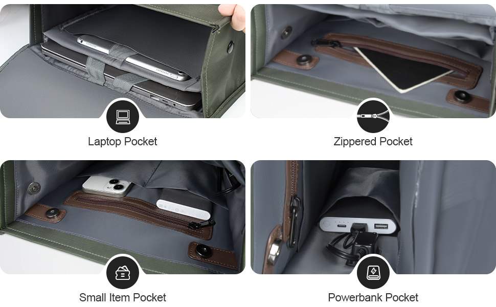 Рюкзак для ноутбука чоловічий/жіночий, з USB-портом, 15.6 дюймів, для подорожей, навчання, велосипеда (Зелений)