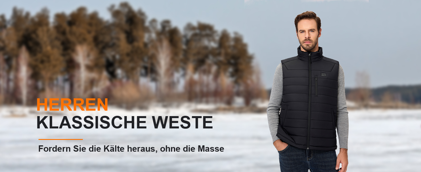 Обогреватель жилет чоловічий з Powerbank 16000mAh 7.4V, 9 зон обігріву, Hilpert, для кемпінгу