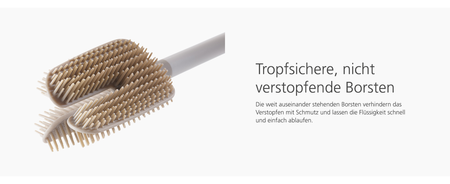 Набір для чищення унітазу Joseph Joseph Hygienic Silikon з тримачем, сірий/білий, Flex 360