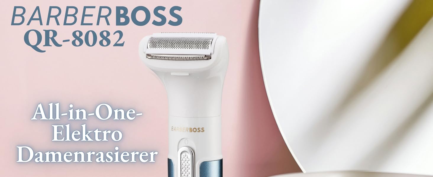 Електричний тример для тіла BarberBoss 3-в-1 QR-8082: для обличчя, ніг, рук та зони бікіні