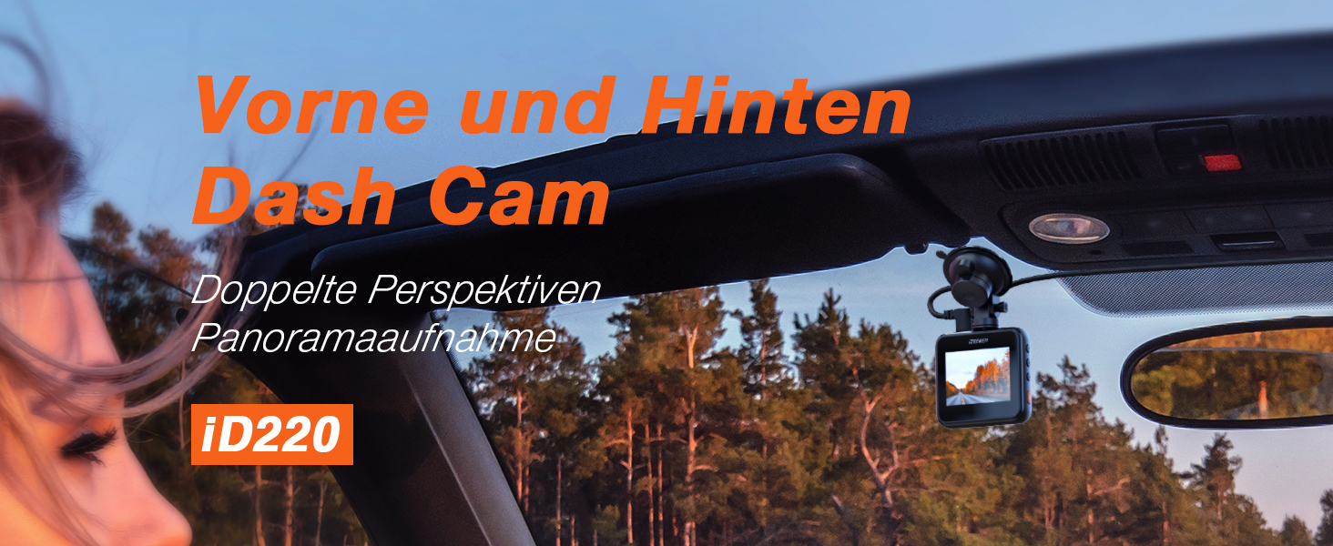 iZEEKER 2.5K Dashcam: Автомобільна відеореєстратор з двома камерами, 1440P, 170° кут огляду, G-сенсор, нічне бачення, паркувальний режим, WDR