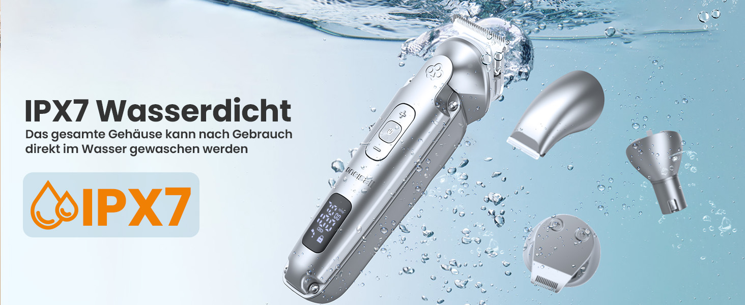 Schermaschine для собак та котів oneisall 4-в-1: стрижка, триммінг, шліфування кігтів. 2000mAh, IPX7, до 7000RPM