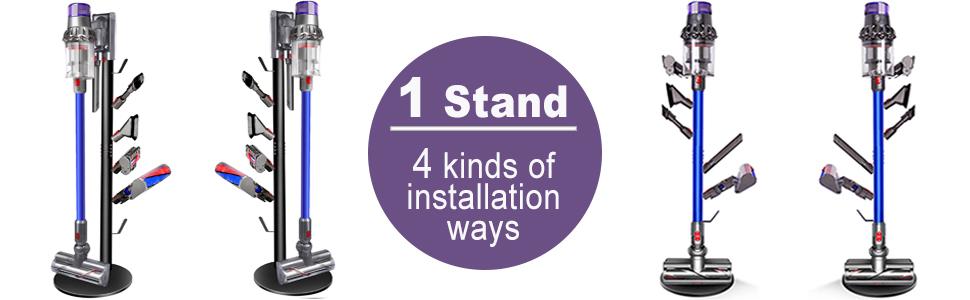 Підставка для пилососа Dyson V15, V11, V10, V8, V7, V6 - док-станція, органайзер, чорний