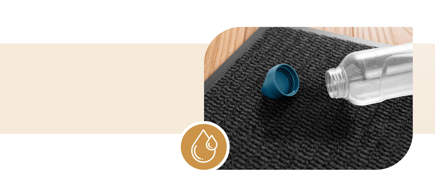 Килимок для дому 40x60 см, антрацит, міцний, вбираючий - антиковзаюче покриття для підлоги