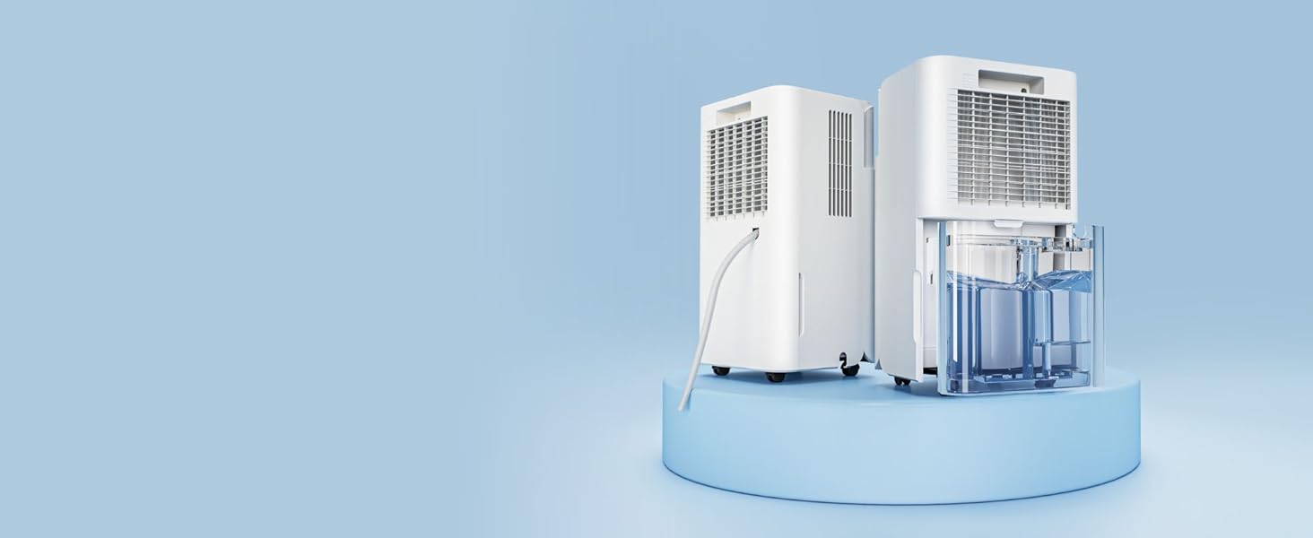 Електричний осушувач повітря VonHaus 20л/24г з Wi-Fi та додатком, для підвалу та приміщень до 20м², 41дБ, з режимом сну, таймером та зливом, сумісний з Alexa & Google Home