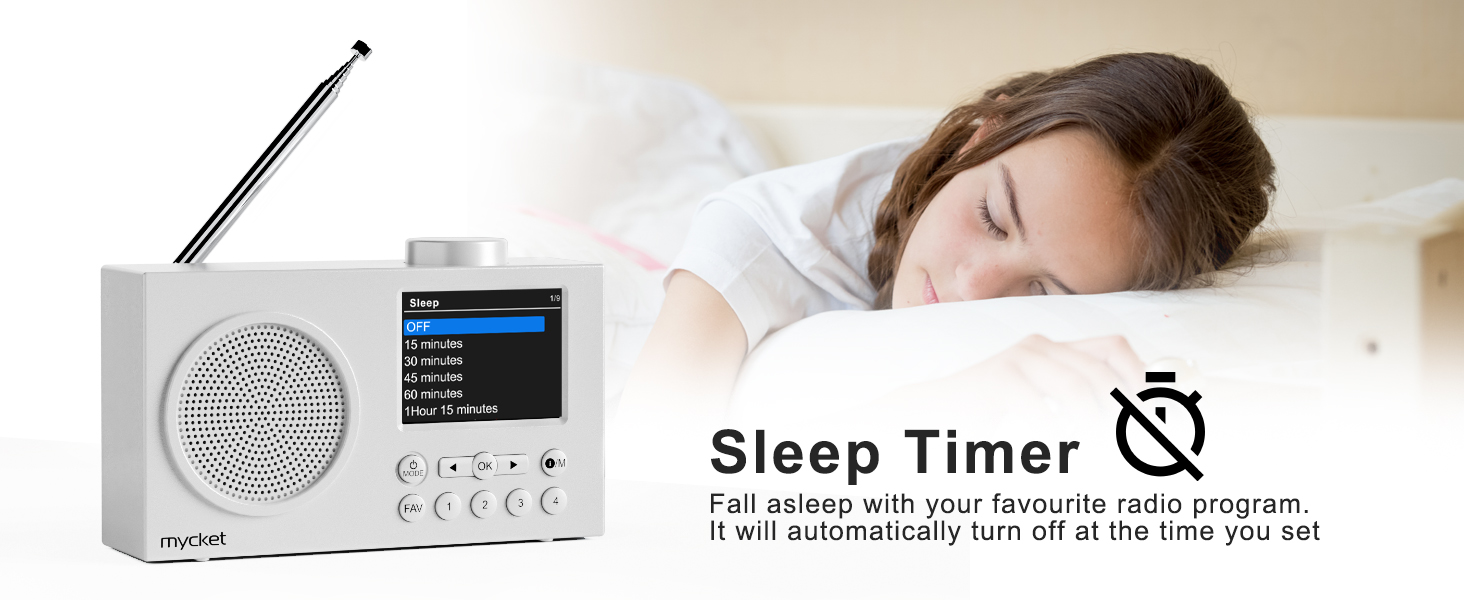 Портативне DAB/DAB+ радіо з цифровим радіо UKW, FM, Bluetooth 5.0, подвійний будильник, 40 попередніх станцій, 2.4' кольоровий дисплей