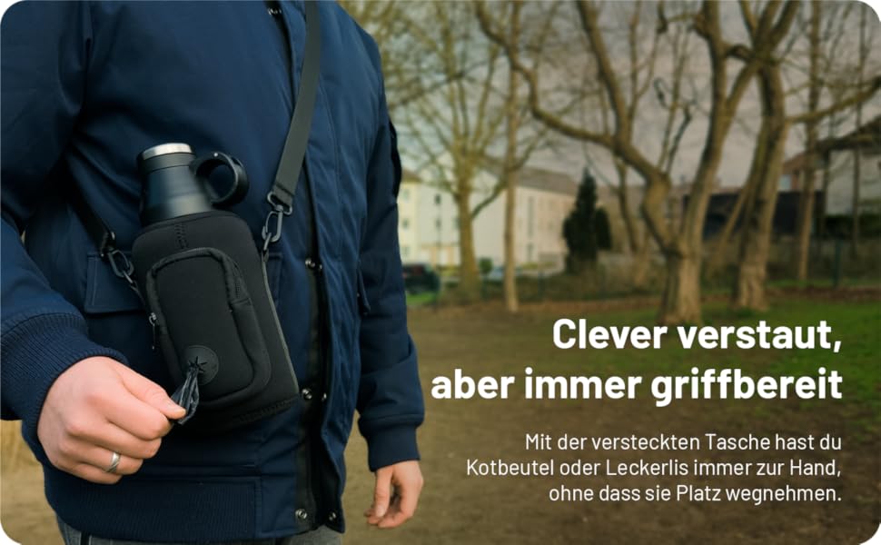 Водяна пляшка для собак TravelBuddy 3-в-1 з мискою та сумкою для перенесення - витоки неможливі, портативна | Поїлка для цуценят та домашніх тварин | Водяні пляшки для собак для подорожей та прогулянок