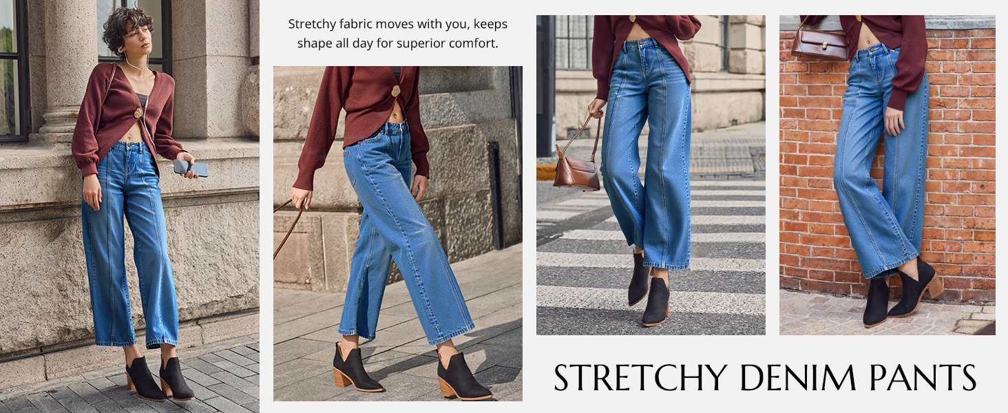 Джинси жіночі Cicy Bell Baggy висока талія, широкі штанини, чорні, розмір 44