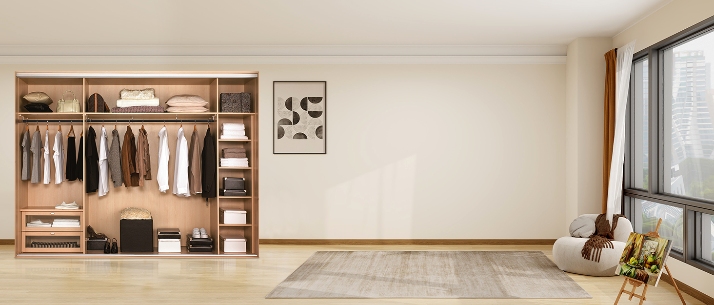 Відкритий шафа для одягу Mavivegue з 4 полицями та вішалкою, чорний - 40x121x161 см